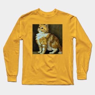 Painting of Cat in style of Hans Holbein Long Sleeve T-Shirt